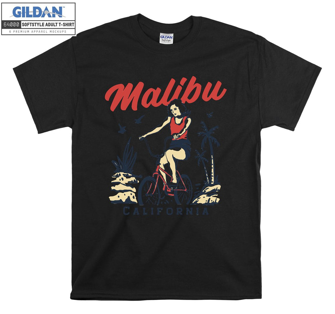 Malibu California Girl Ride A Bike T-shirt