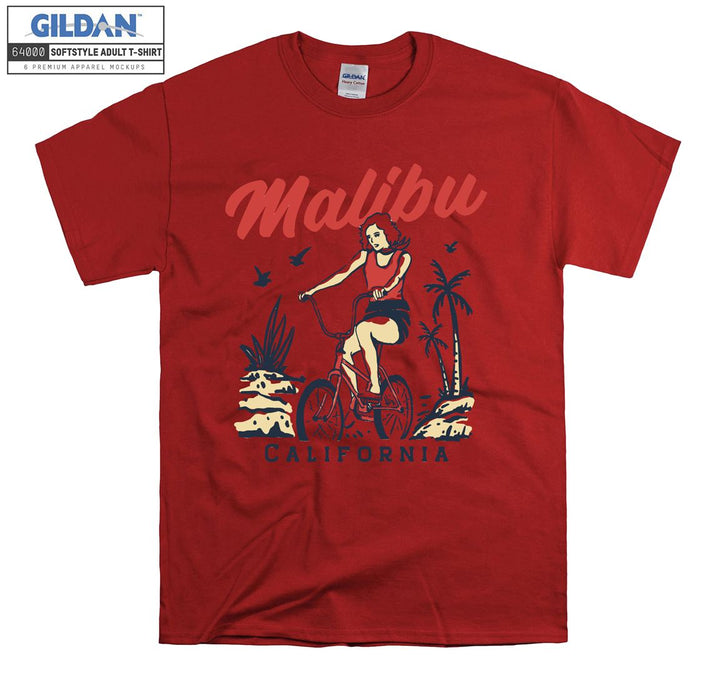 Malibu California Girl Ride A Bike T-shirt