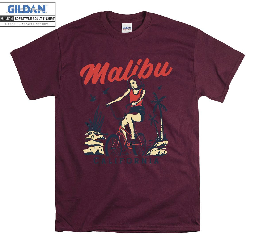 Malibu California Girl Ride A Bike T-shirt