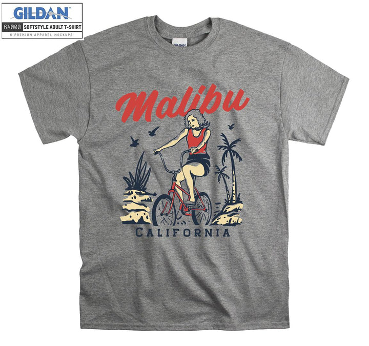 Malibu California Girl Ride A Bike T-shirt