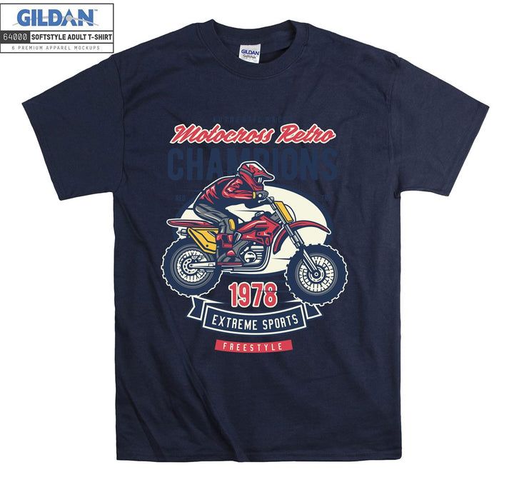 Motocross retro champions Extreme Sports logo T-shirt