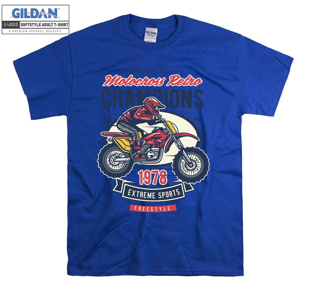 Motocross retro champions Extreme Sports logo T-shirt