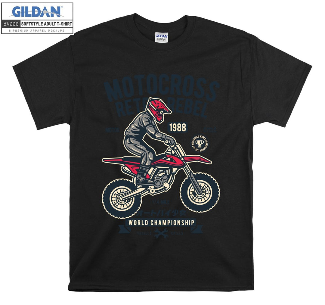 Motocross retro rebel world champions T-shirt