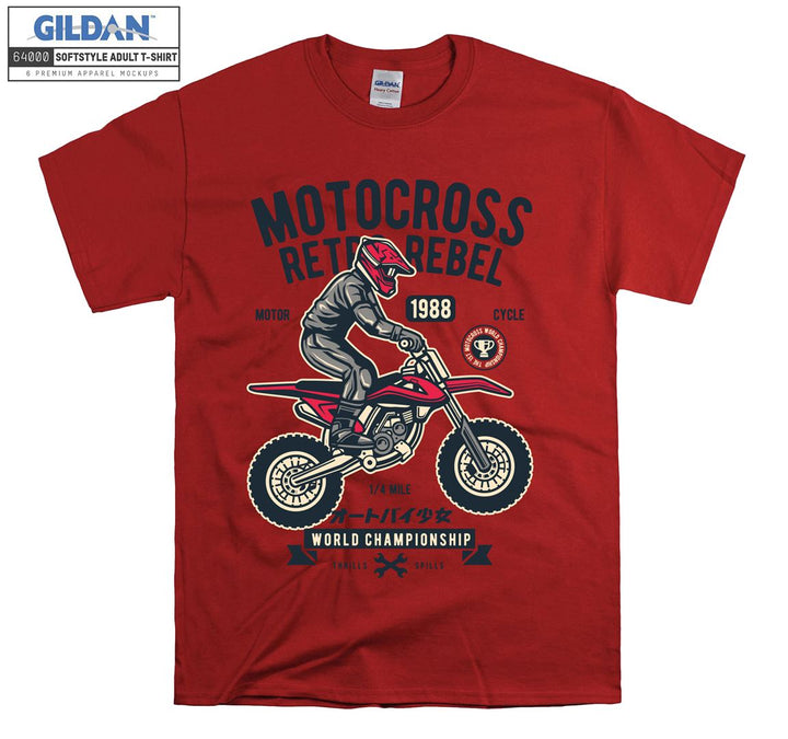 Motocross retro rebel world champions T-shirt