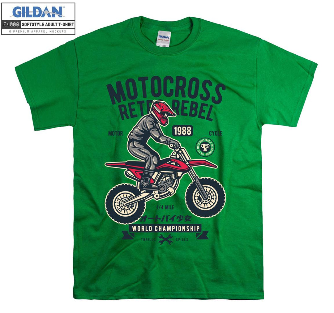 Motocross retro rebel world champions T-shirt