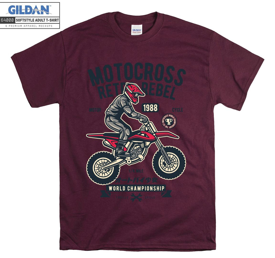 Motocross retro rebel world champions T-shirt