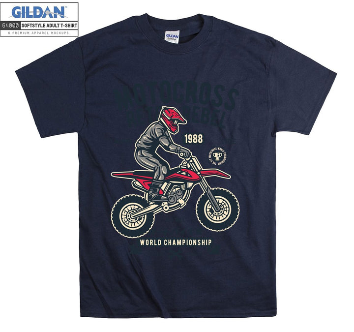 Motocross retro rebel world champions T-shirt