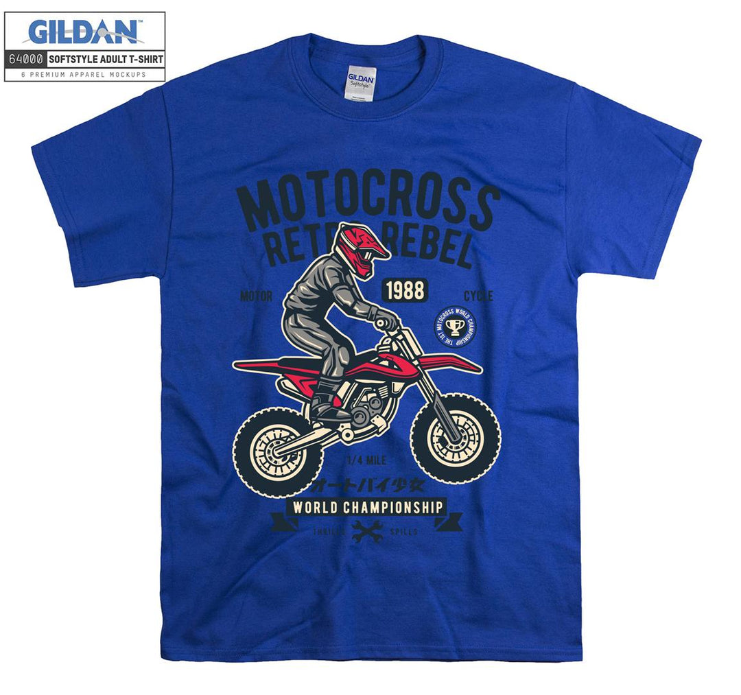 Motocross retro rebel world champions T-shirt