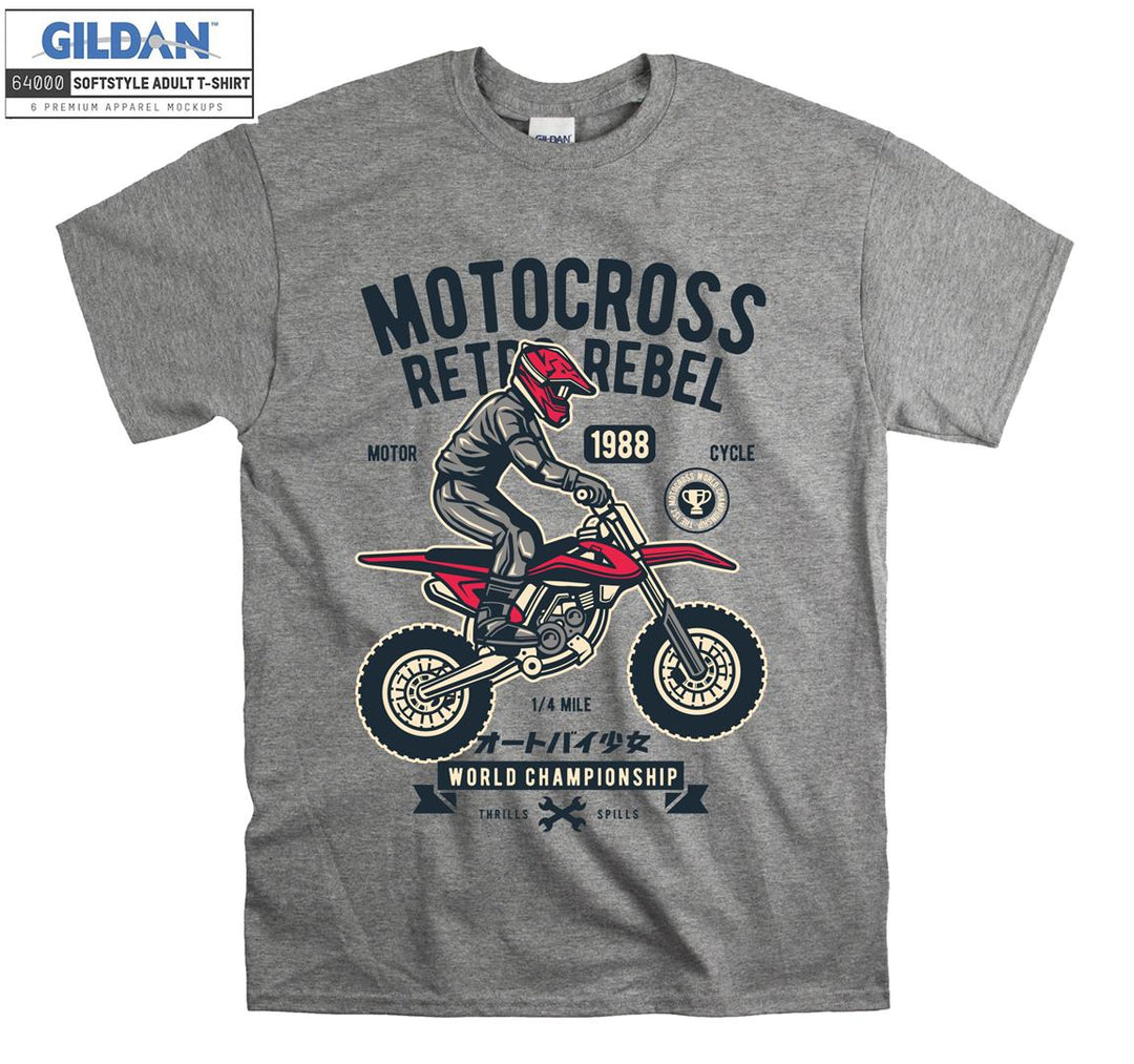 Motocross retro rebel world champions T-shirt