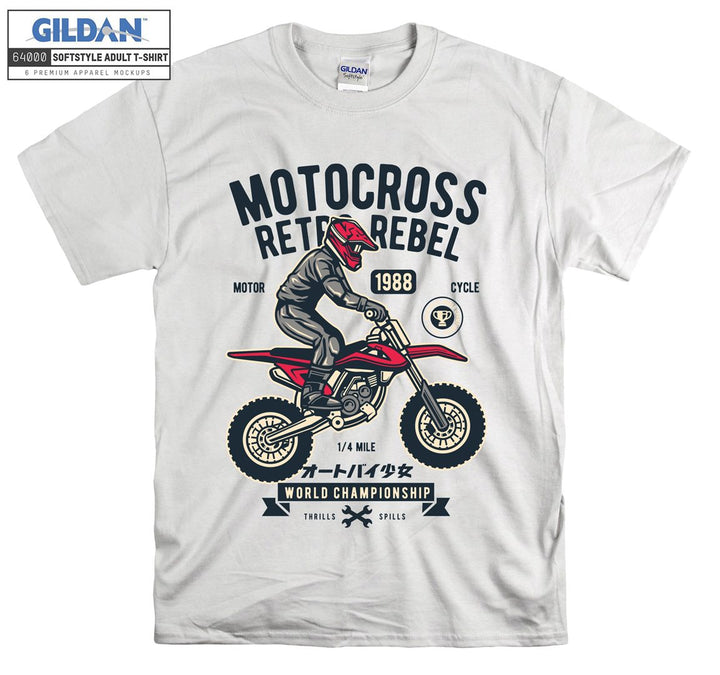 Motocross retro rebel world champions T-shirt