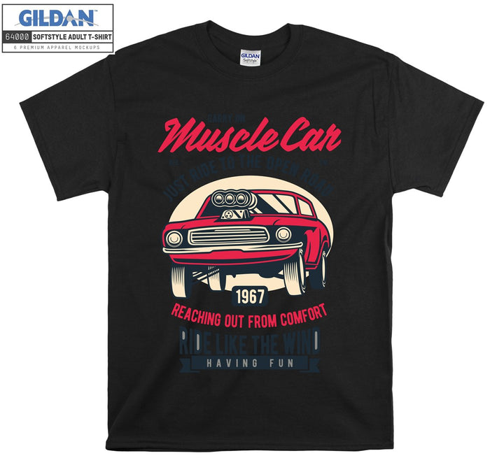 Muscle Red Car Figure T-shirt