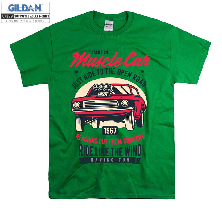 Muscle Red Car Figure T-shirt