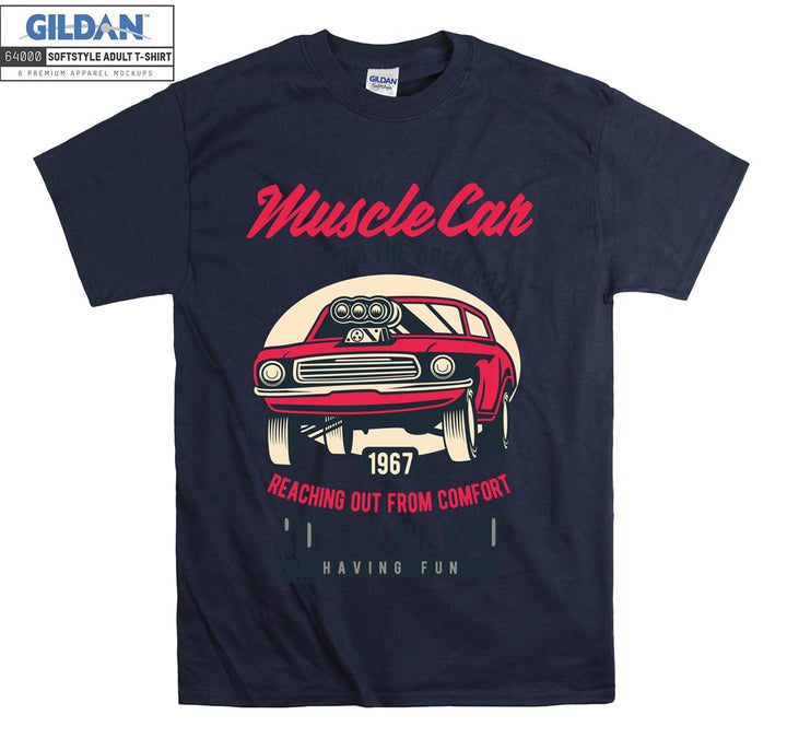 Muscle Red Car Figure T-shirt