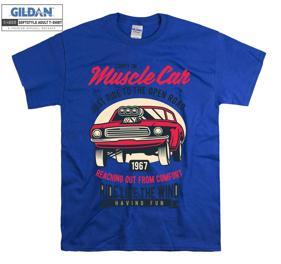 Muscle Red Car Figure T-shirt