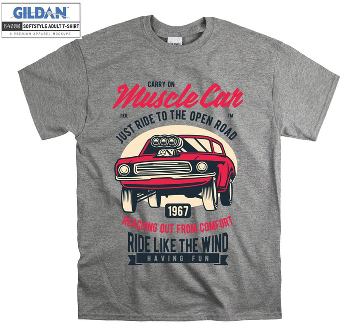 Muscle Red Car Figure T-shirt