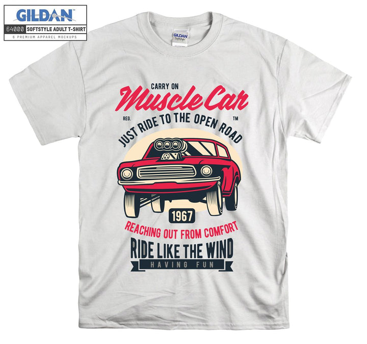 Muscle Red Car Figure T-shirt