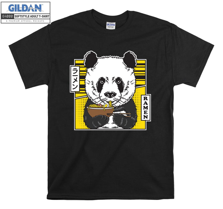 Cute Panda eating ramen T-shirt