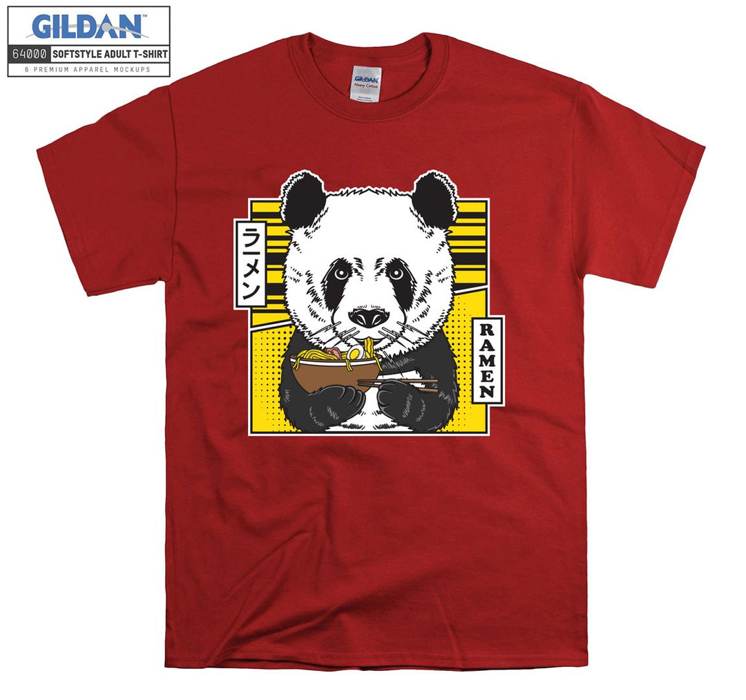 Cute Panda eating ramen T-shirt