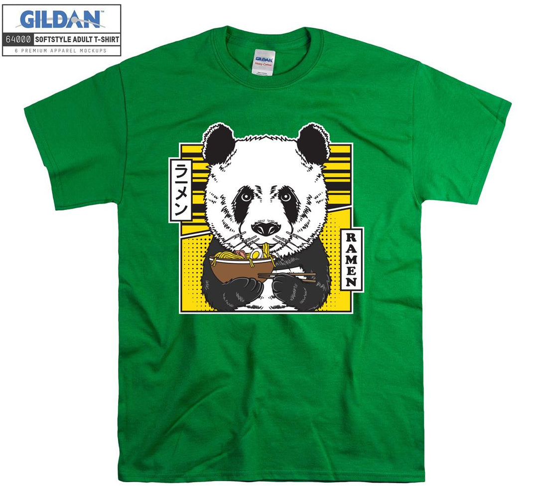 Cute Panda eating ramen T-shirt