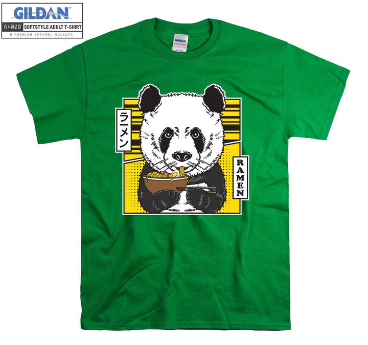 Cute Panda eating ramen T-shirt