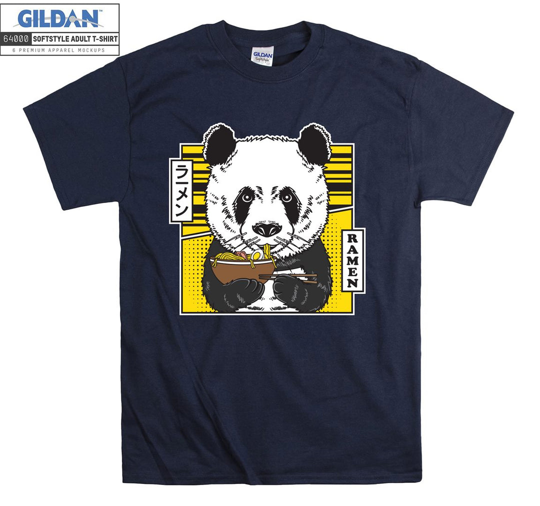 Cute Panda eating ramen T-shirt