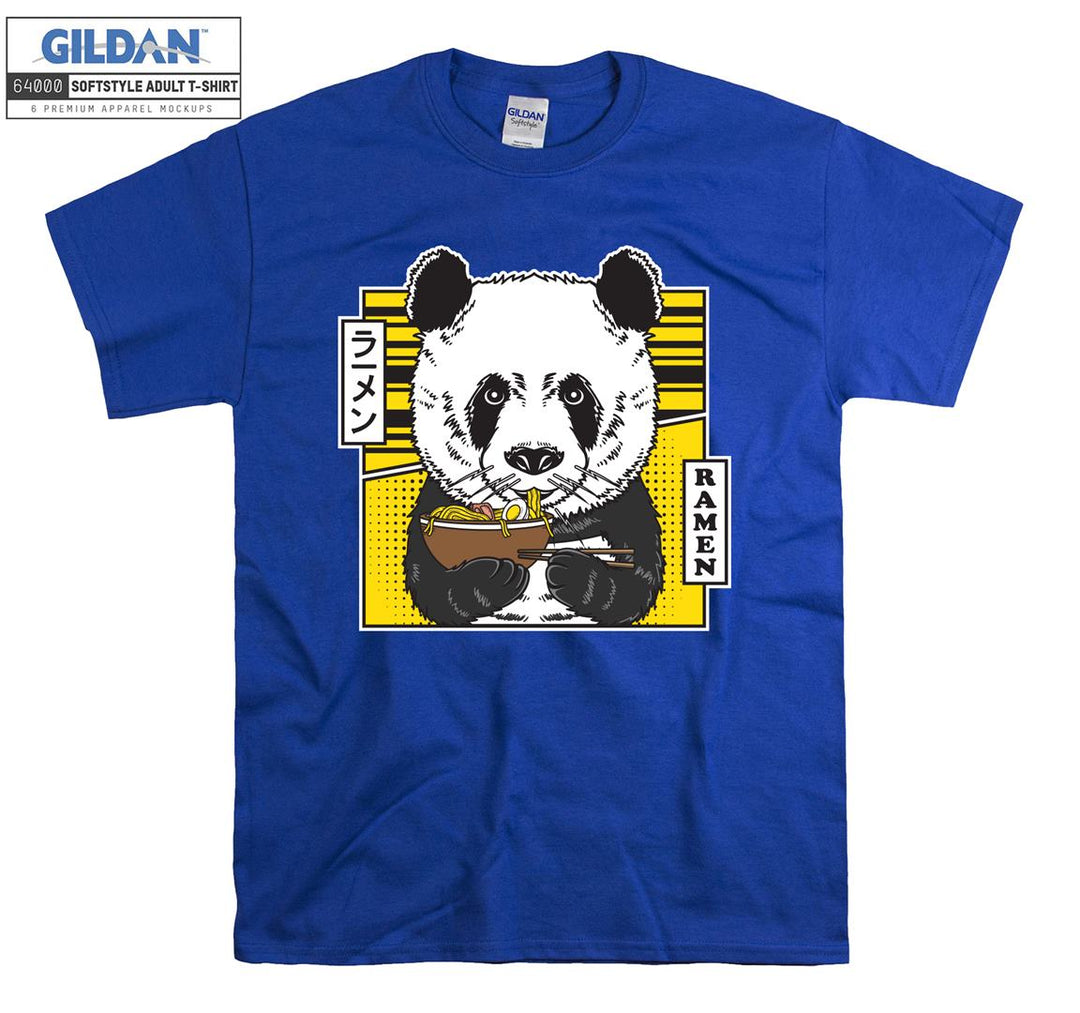 Cute Panda eating ramen T-shirt