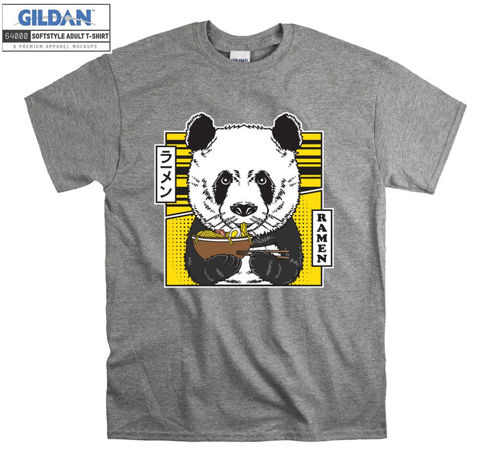 Cute Panda eating ramen T-shirt