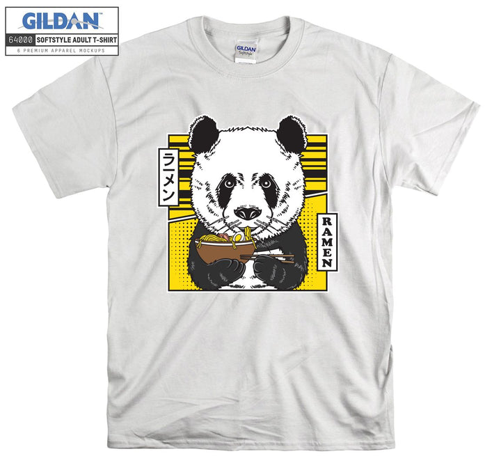 Cute Panda eating ramen T-shirt