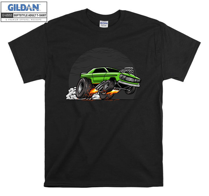 Hot Rod Green Car Figure T-shirt