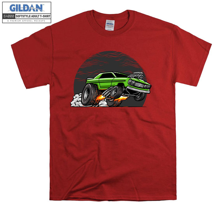 Hot Rod Green Car Figure T-shirt