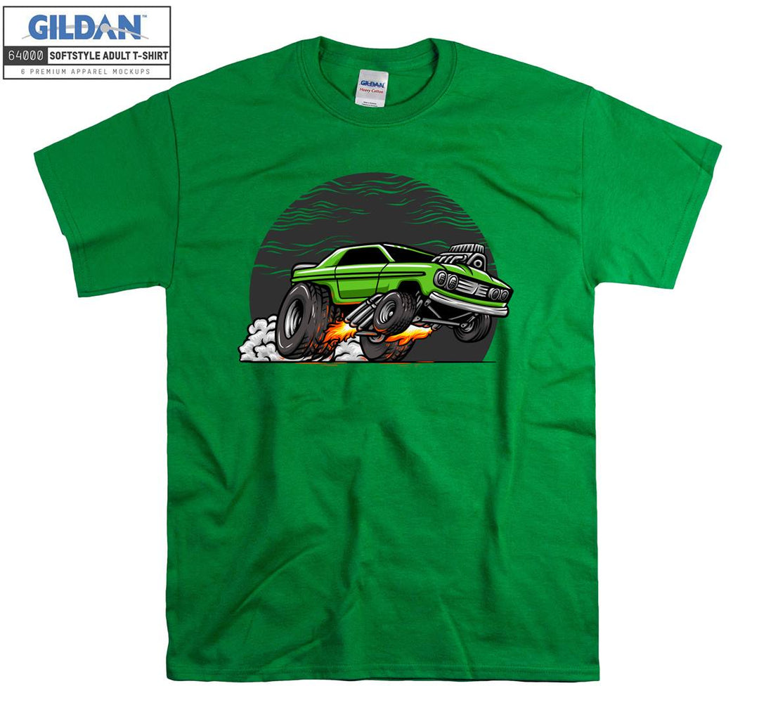 Hot Rod Green Car Figure T-shirt