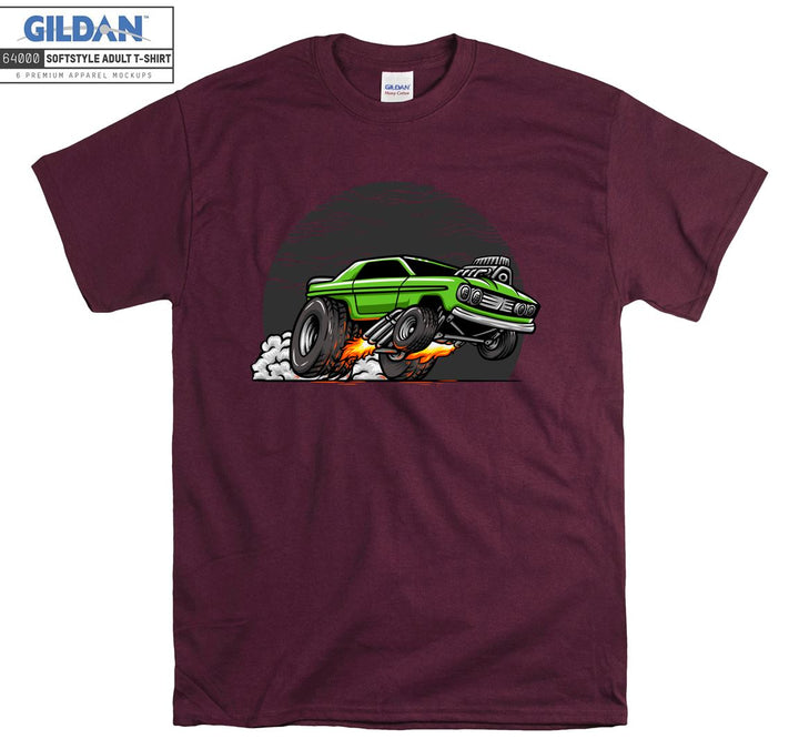 Hot Rod Green Car Figure T-shirt