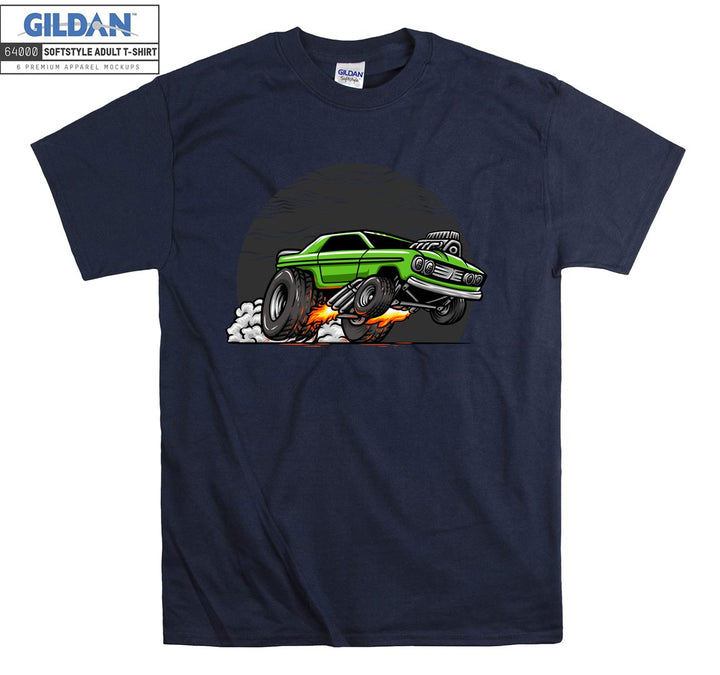 Hot Rod Green Car Figure T-shirt