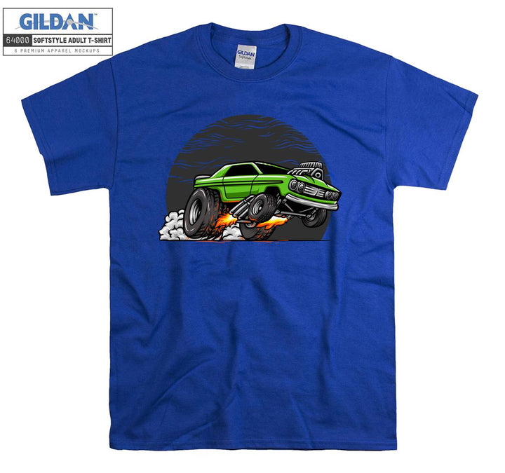 Hot Rod Green Car Figure T-shirt