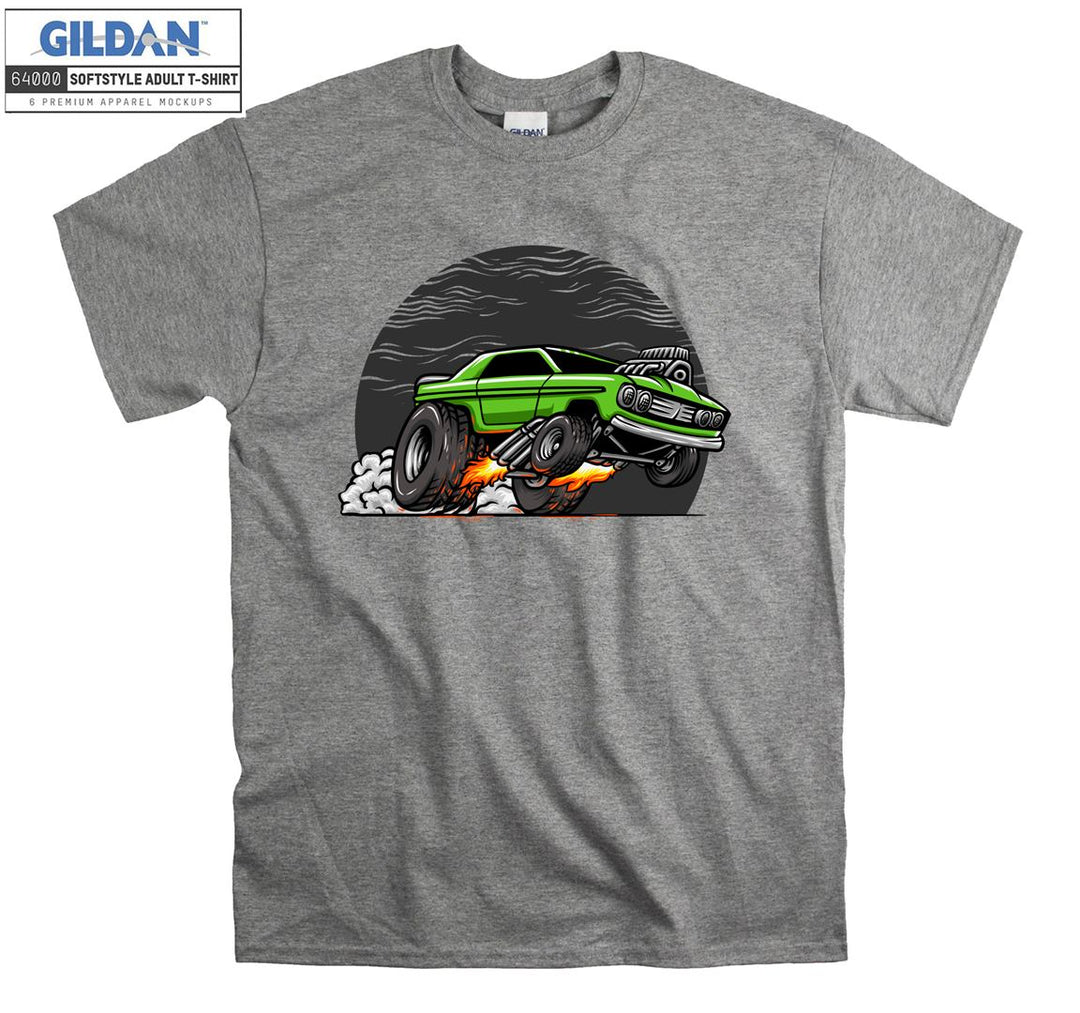 Hot Rod Green Car Figure T-shirt