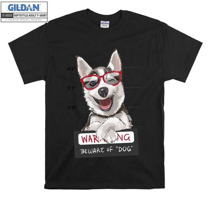 Funny dog beware of "dog" T-shirt