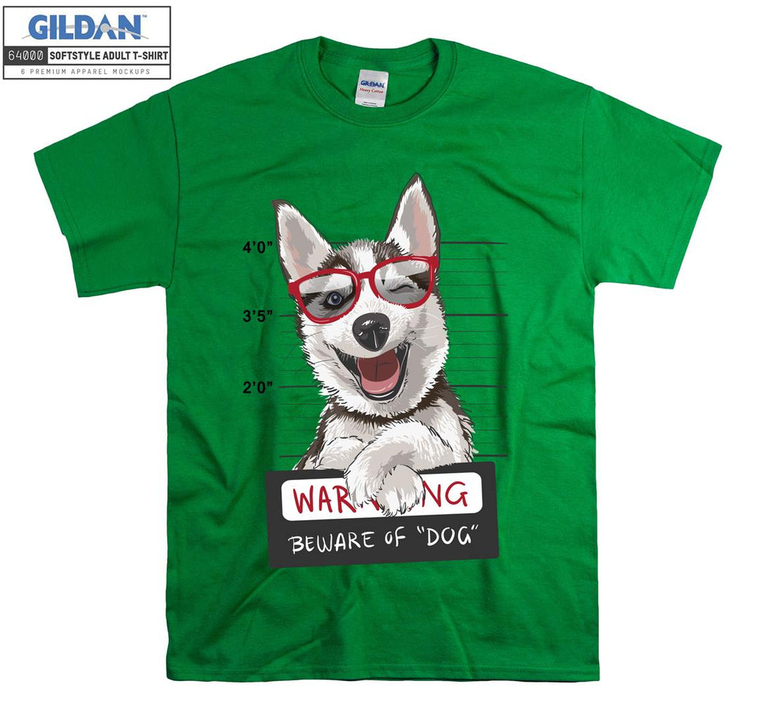 Funny dog beware of "dog" T-shirt