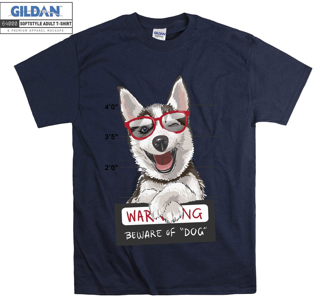 Funny dog beware of "dog" T-shirt