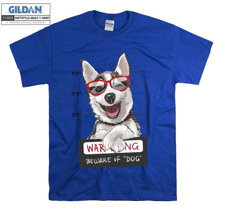 Funny dog beware of "dog" T-shirt