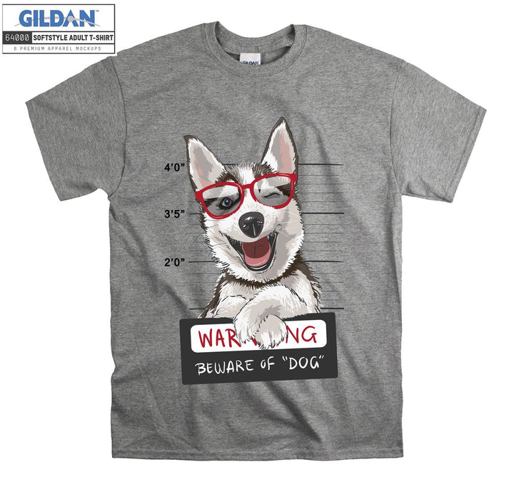 Funny dog beware of "dog" T-shirt