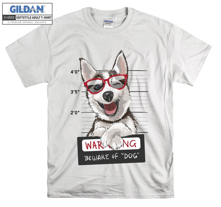 Funny dog beware of "dog" T-shirt