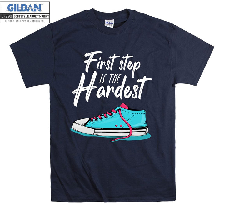 First Step Is The Hardest Shoe Figure T-shirt