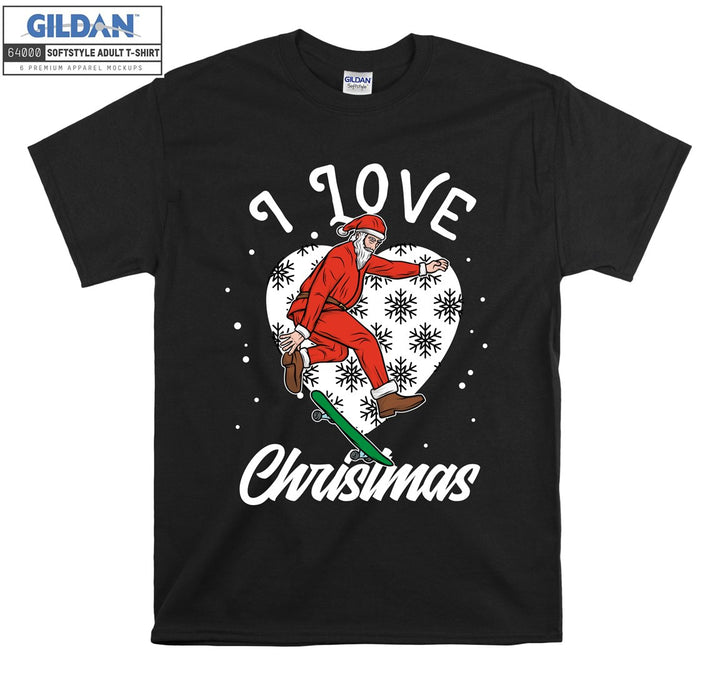 I love christmas noel skateboard T-shirt