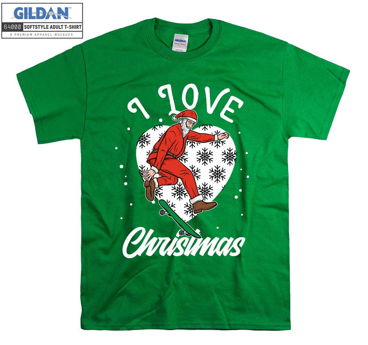 I love christmas noel skateboard T-shirt