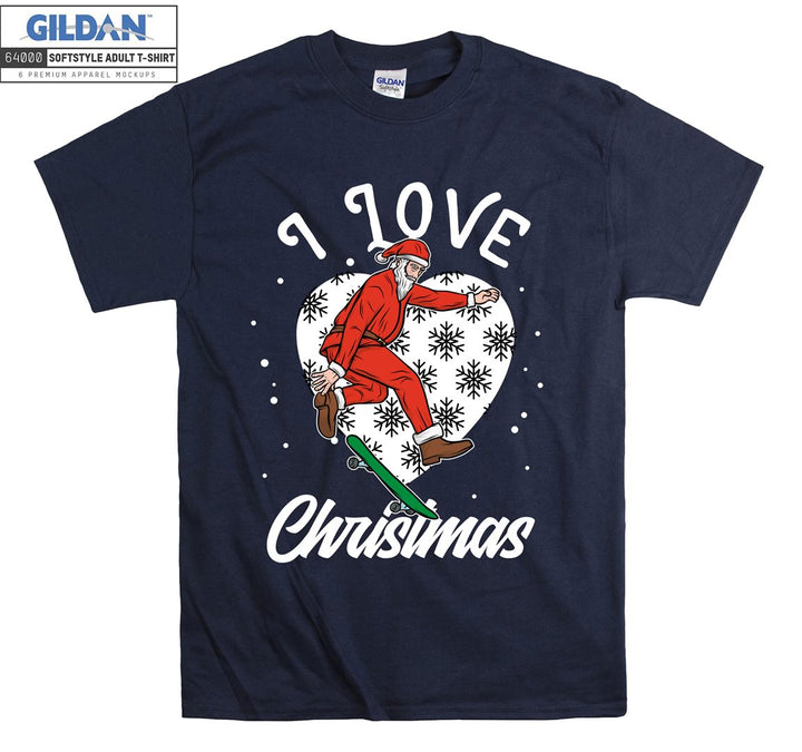 I love christmas noel skateboard T-shirt