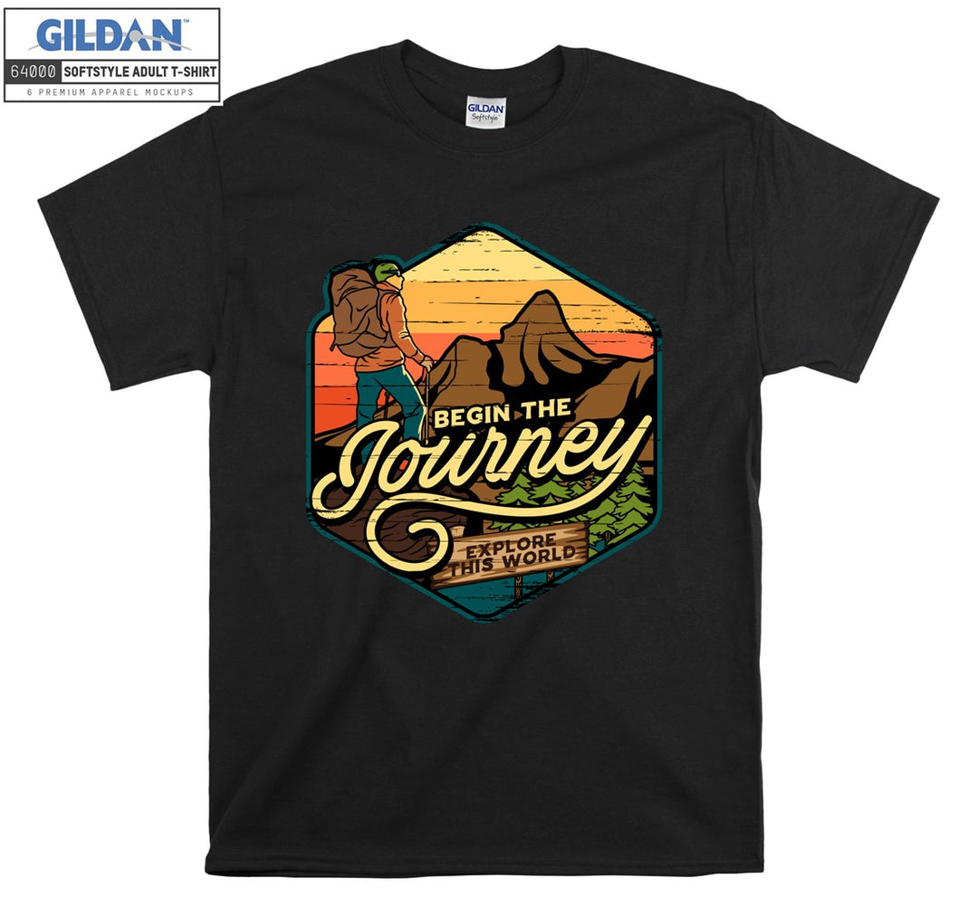 Begin The Journey Camping Man T-shirt