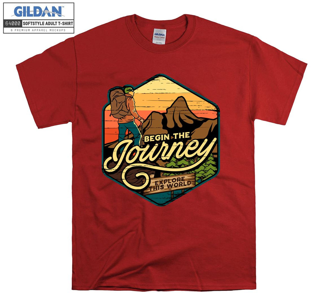 Begin The Journey Camping Man T-shirt