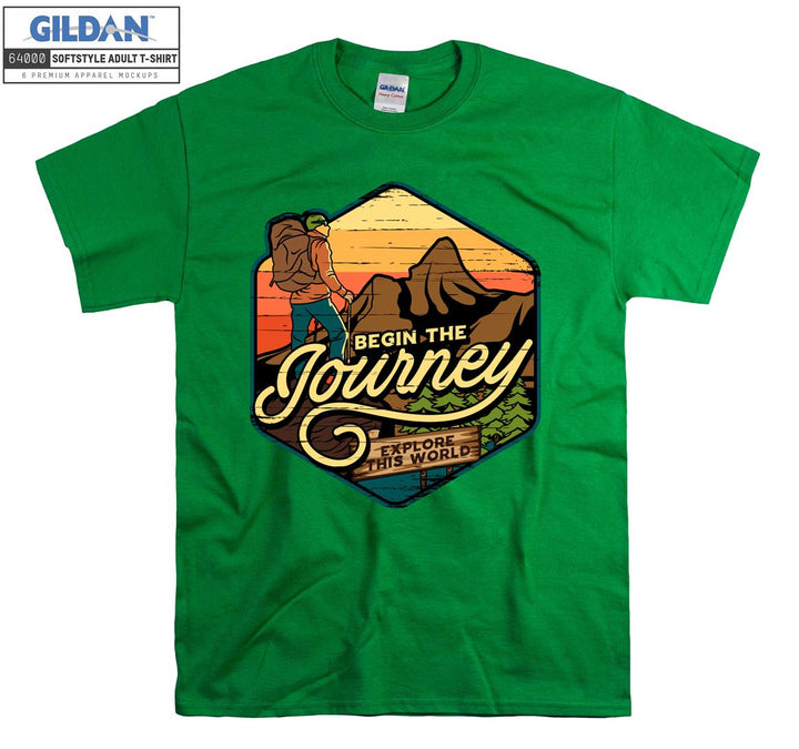 Begin The Journey Camping Man T-shirt