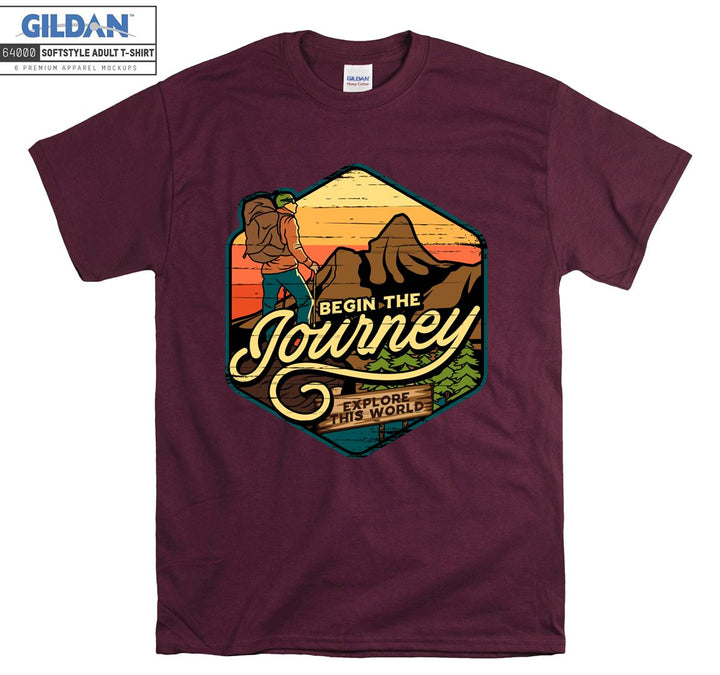 Begin The Journey Camping Man T-shirt