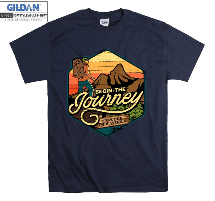 Begin The Journey Camping Man T-shirt